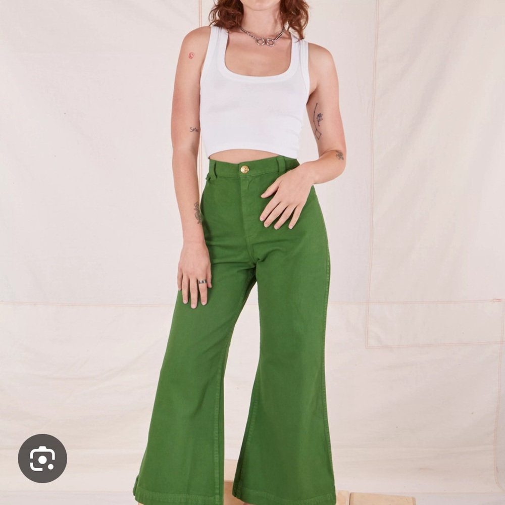 Big Bud Press lawn green bell bottoms bell bottom pants M medium